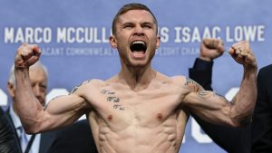 Carl Frampton hits the scales for Nonito Donaire fight