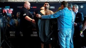 Amir Khan makes weight. Just