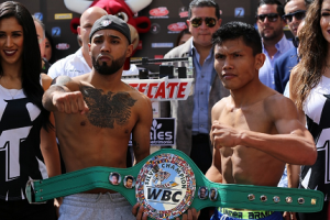 Canoy and Nery both weigh in at 118lbs!