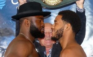 Michael Hunter stops Martin Bakole in the closing seconds of heavyweight slugfest