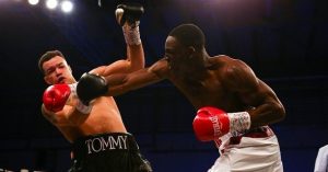 Tommy McCarthy stopped by Richard Riakporhe on Matchroom card