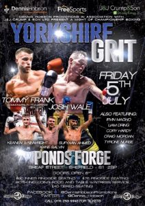 Opponents named for Tommy Frank and Josh Wale on July 5 in Sheffield