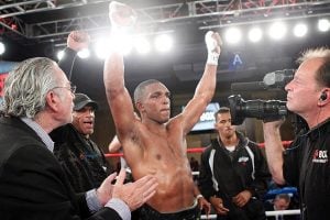 Tureano Johnson batters Jason Quigley, stopping him after nine rounds