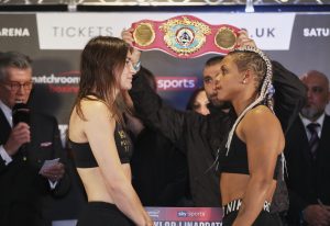 Taylor, Linardatou Make Weight For 140-Pound Title Fight