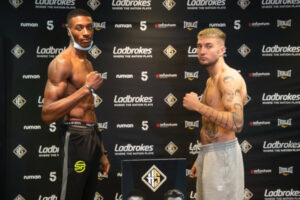 Shakan Pitters vs Chad Sugden weights, TV channel & undercard