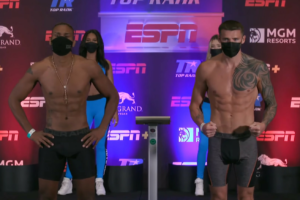 Alvarez-Smith set, fighters on weight