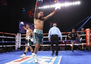 Joshua Franco makes his point the third time against Andrew Moloney