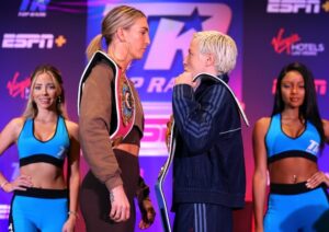 Mikaela Mayer, Maiva Hamadouche Make Weight For WBO/IBF Title Unification Clash In Las Vegas
