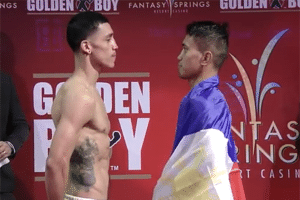Diaz-Gesta Golden Boy Fight Night Weights From Indio, California