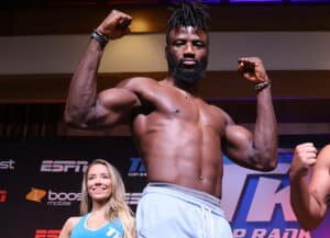 Efe Ajagba Drops Jozsef Darmos Twice, Stops Him In 2nd Round Of Comeback Bout