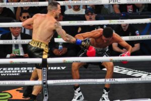 Egidigus Kavaliauskas drops Mykal Fox twice, wins unanimous decision in Carson