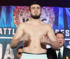 Bakhodir Jalolov stops Curtis Harper in four rounds on Zepeda-Prograis undercard