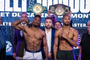 Weights: Christian Mbilli weighs 167, Carlos Gongora slightly heavier