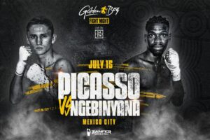 Picasso vs Ngebinyana eliminator headlines July 15 Golden Boy Fight Night
