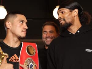 Opetaia-Thompson, Scotney-Griffa, DAZN Undercard Weigh-In Results