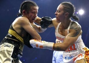 Cherneka Johnson takes WBA bantam title from Nina Hughes, after some ring announcer stupidity