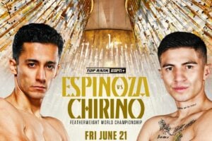 Rafael Espinoza vs Sergio Chirino official for June 21