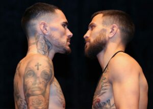 Vasiliy Lomachenko, George Kambosos Make Weight, Engage In Lengthy Staredown Ahead of IBF Title Fight