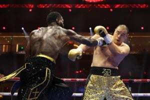 ‘Patience was the key’: Zhilei Zhang discusses knockout win over Deontay Wilder