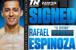 Espinoza signs with Top Rank ahead of June 21 title defense