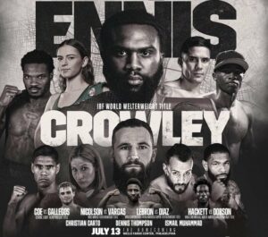Hackett-Dobson, Nicolson-Vargas WBC Title Fight Added To July 13 Ennis-Crowley Show