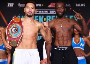 Frank Warren wants Zhanibek Alimkhanuly-Denzel Bentley II in Britain