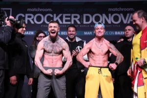 Lewis Crocker and Paddy Donovan make weight ahead of IBF final eliminator