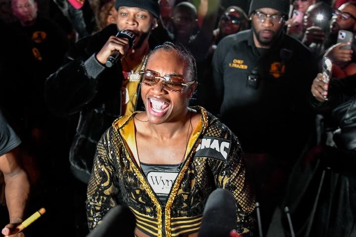 Claressa Shields welcomes a fight against Lauren Price and says she should not ‘be afraid to eat a hamburger and come on up’