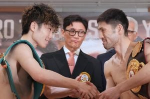 Kenshiro Teraji and Seigo Yuri Akui make weight for unification clash in Tokyo