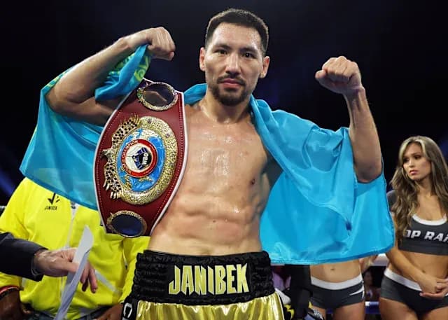Janibek Alimkhanuly Knocks Out Anauel Ngamissengue In Five, Defends WBO/IBF Middleweight Titles