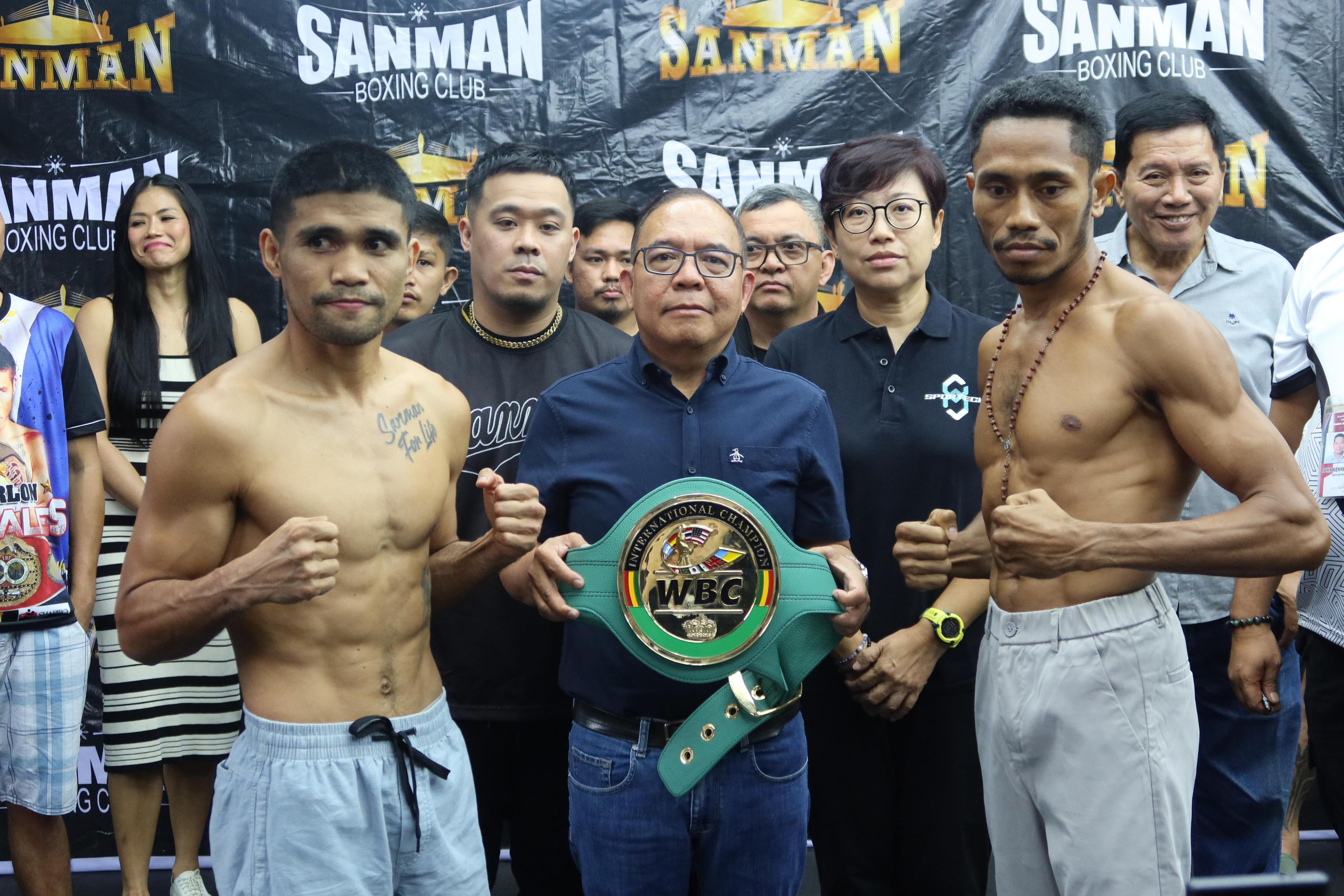 Marlon Tapales and Jon Jon Jet make weight ahead of clash in the Philippines