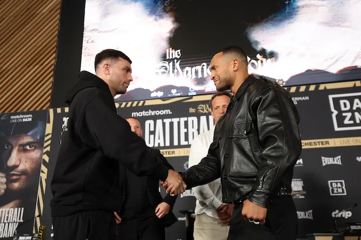Clock ticking as Jack Catterall and Harlem Eubank make weight in Manchester