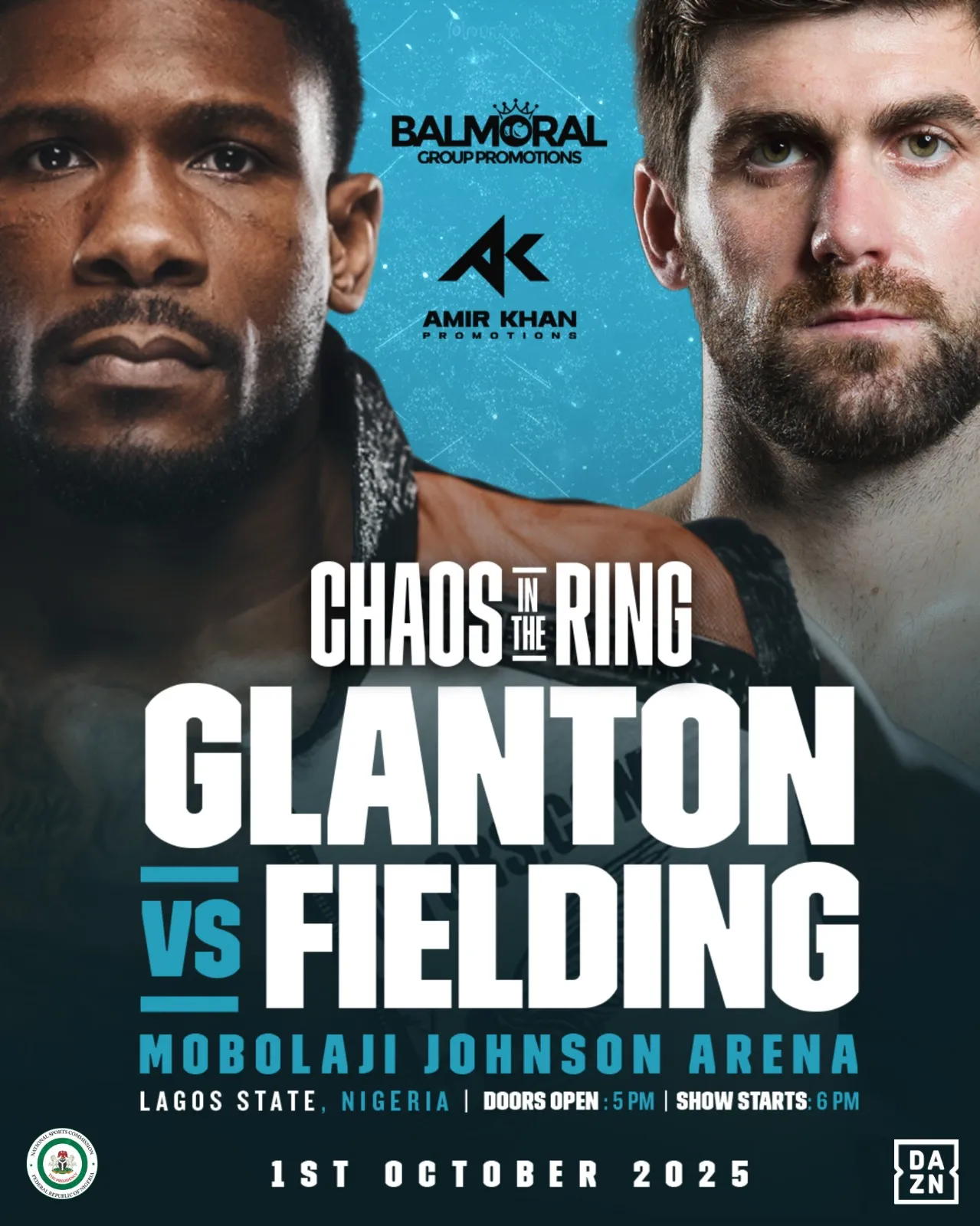 Brandon Glanton-Rocky Fielding top Nigeria bill featuring Richard Commey and Dan Azeez
