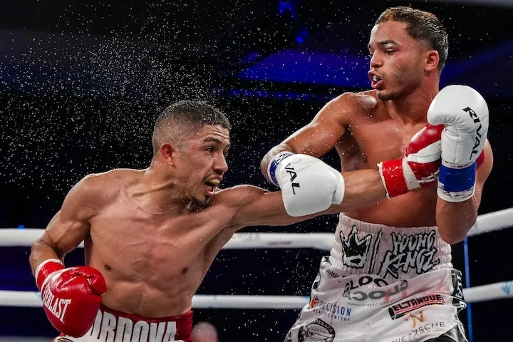 Yankiel Rivera and Angelino Cordova cuff, butt and maul to a draw