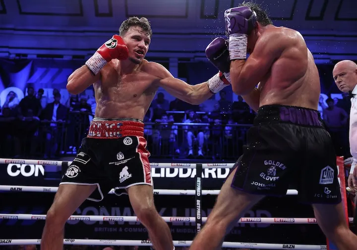 George Liddard earns British and Commonwealth middleweight titles with by stopping Kieron Conway
