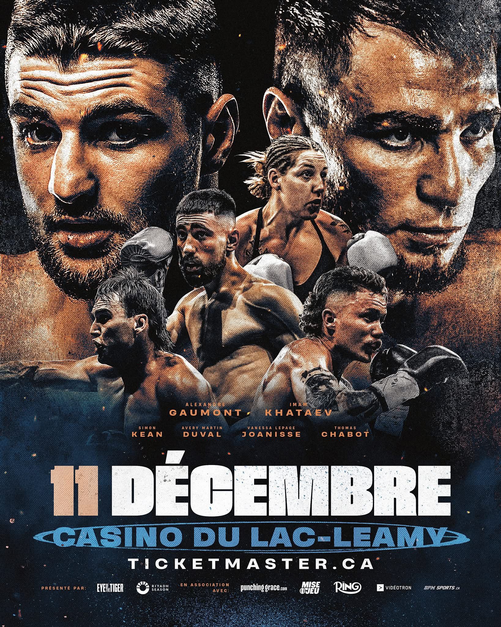 Alexandre Gaumont-Ramadan Hiseni headline Dec. 11 Card