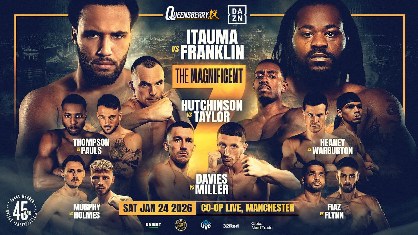 Moses Itauma-Jermaine Franklin tops Warren's Magnificent 7 bill in Manchester
