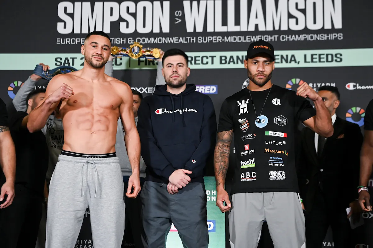 Callum Simpson and Troy Williamson make weight in Leeds