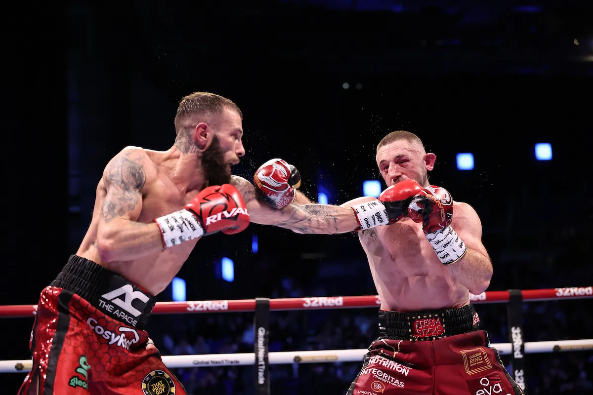 Anthony Cacace outpoints Jazza Dickens to become a two-weight champion