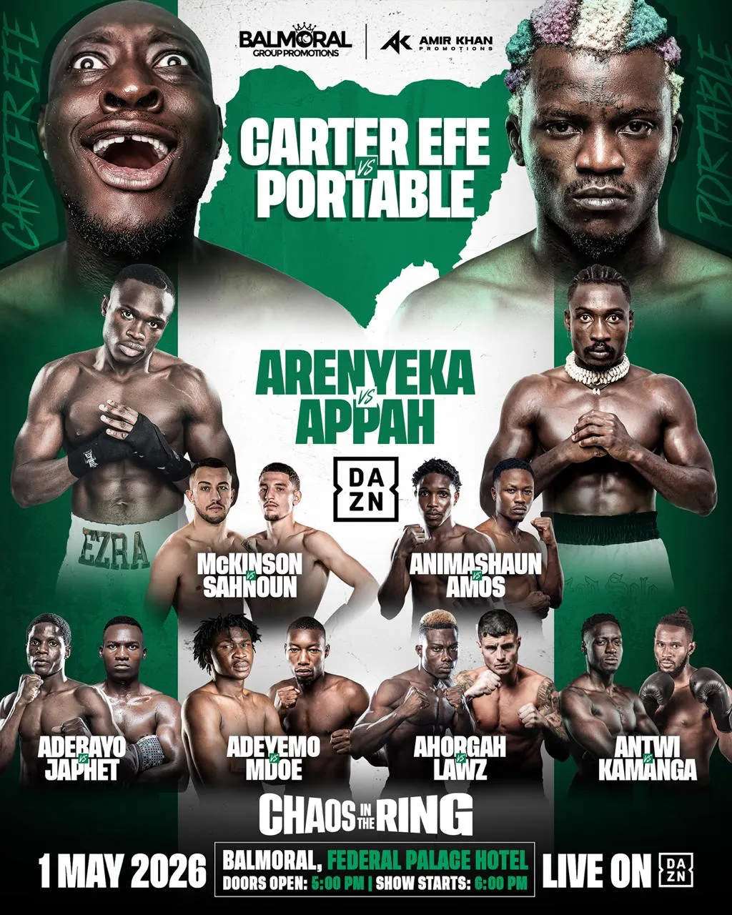 Amir Khan and Dr Ezekiel Adamu unveil May 1 show in Nigeria