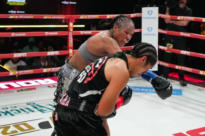 Shadasia Green ‘awake and talkative’ after leaving ring on a stretcher