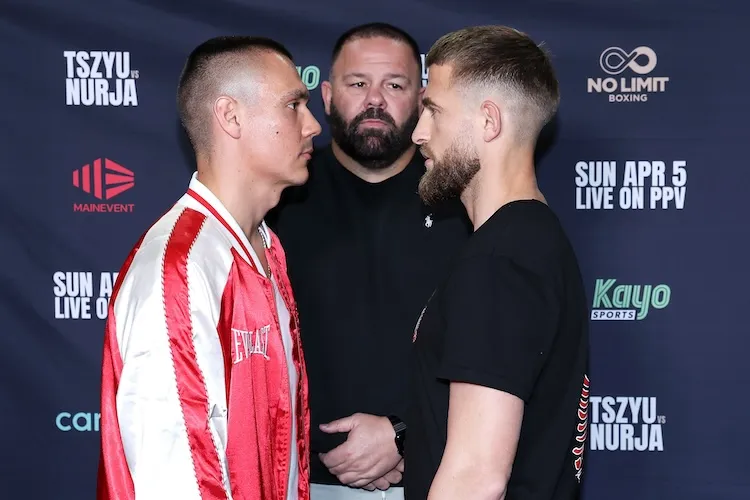 Tim Tszyu faces the moment, and Denis Nurja, looking straight ahead