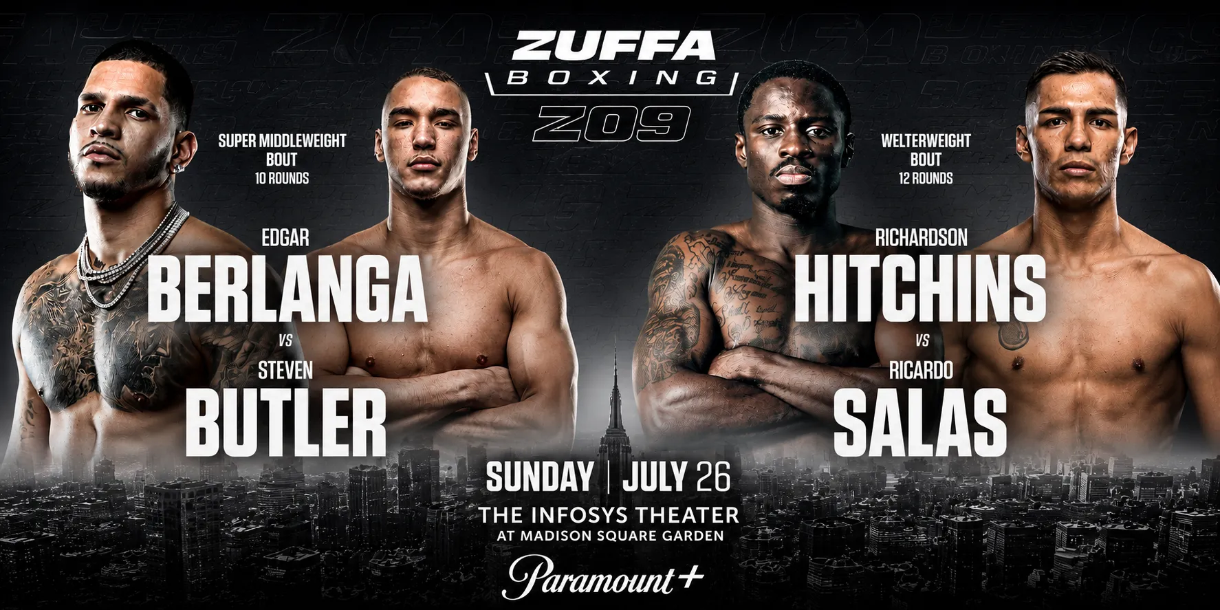 Edgar Berlanga and Richardson Hitchins share top-billing on Zuffa Boxing's New York debut