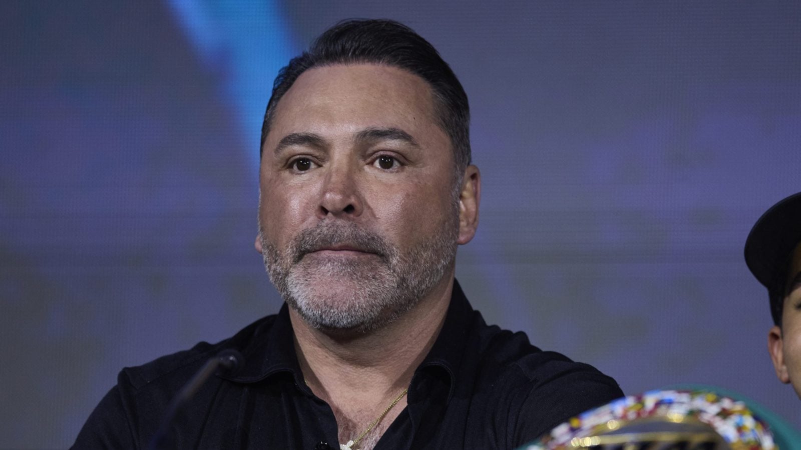 Oscar De La Hoya during a Press Conference ahead of the Beterbiev vs. Bivol II event