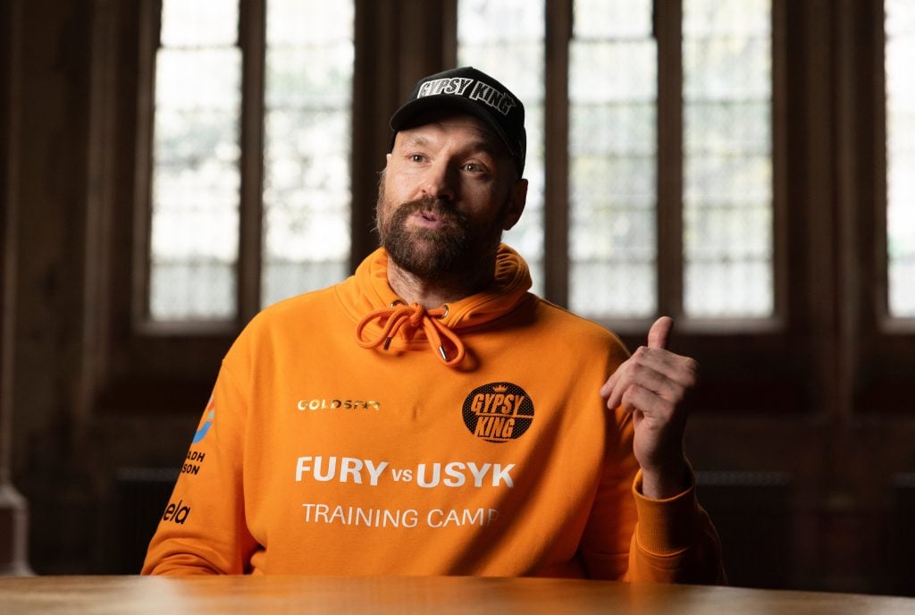 Tyson Fury during the Launch Press Conference for his rematch against Oleksandr Usyk