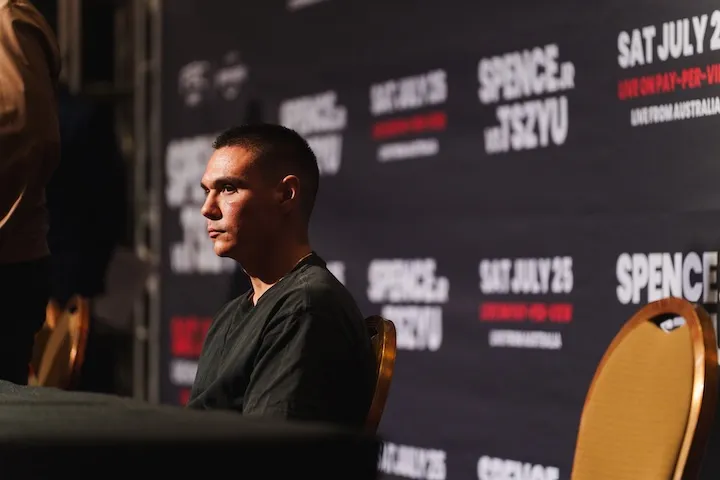 Tim Tszyu and Jeff Fenech seethe as Errol Spence Jnr stands them up