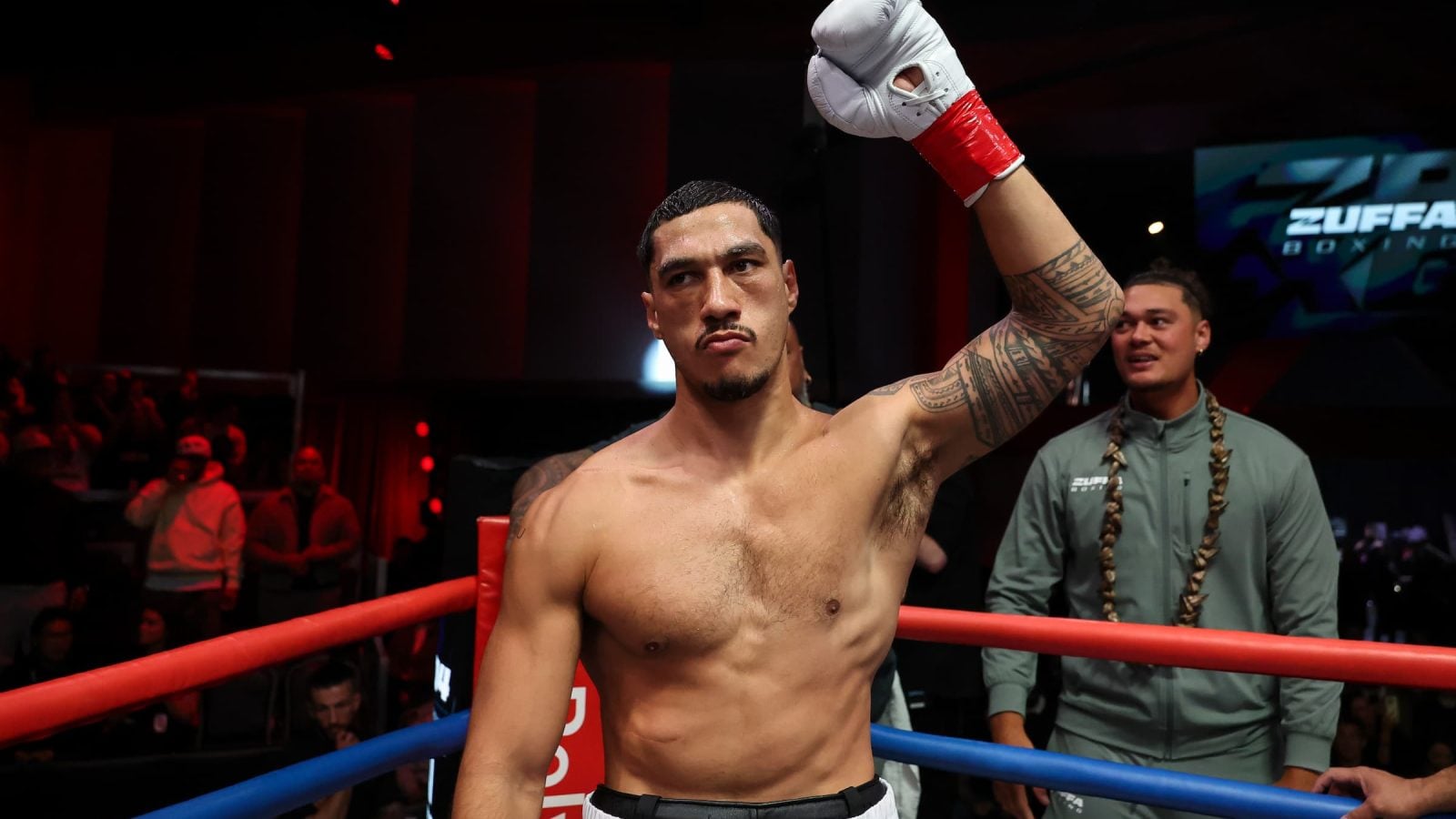 Jai Opetaia in the ring before his fight with Brandon Glanton