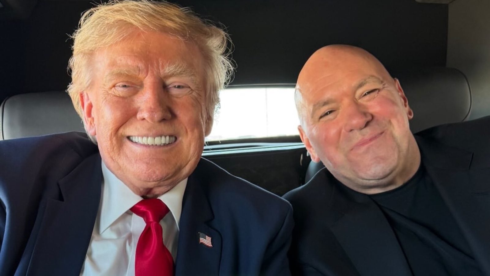 US President Donald J Trump with UFC’s Dana White.