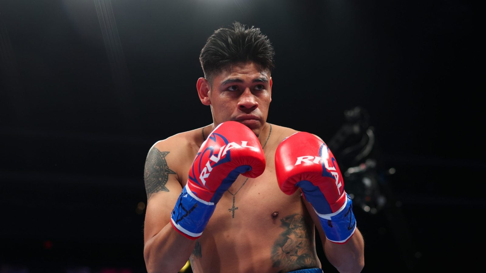 Emanuel Navarrete during his IBF & WBO Super Featherweight unification fight with Eduardo “Sugar” Nunez