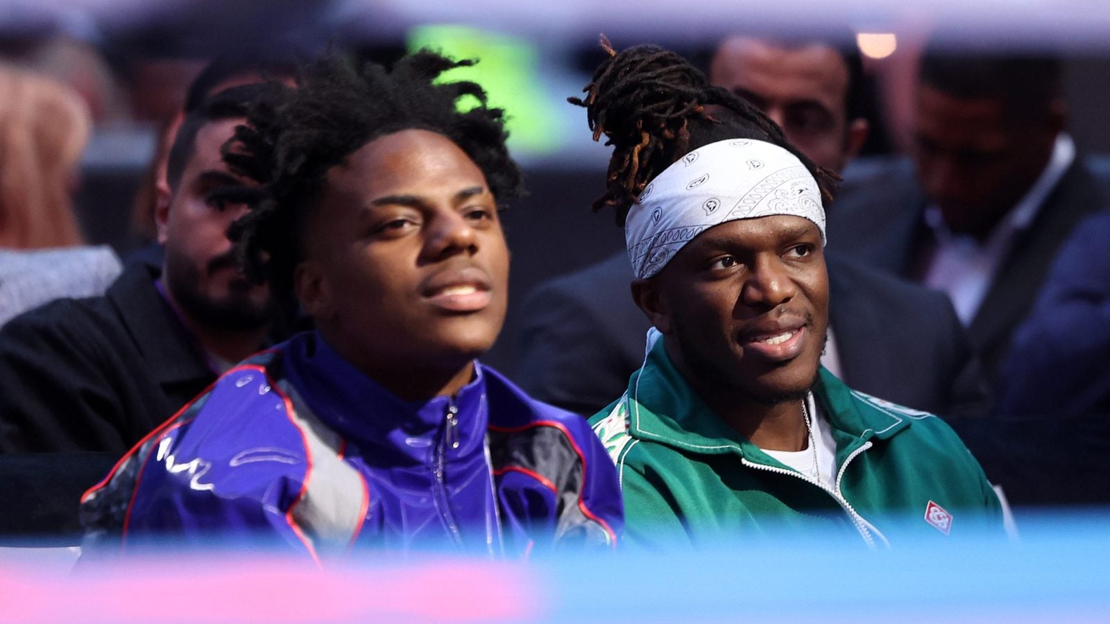 IShowSpeed and KSI watch the undercard of Eubank vs Benn.